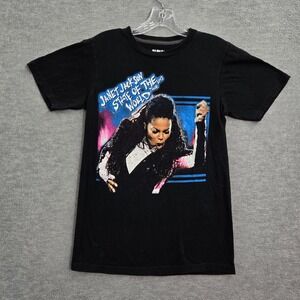 Janet Jackson Women Top‎ Small Black 2017 State of the World Tour Graphic Shirt